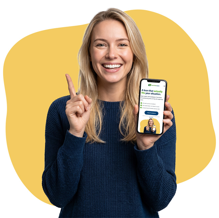 Borrower reviewing loan options