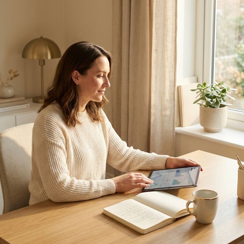Borrower reviewing loan options